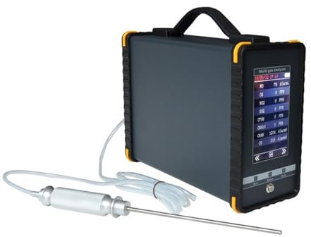 Gasmelder, Hitzebeständiger Mehrgasanalysator, 16-in-1-Rauchgasdetektor mit langer Entfeuchtungssonde,Volle Sicherheit in Ihren Händen(NH3:0-100PPM 0-1000PPM)