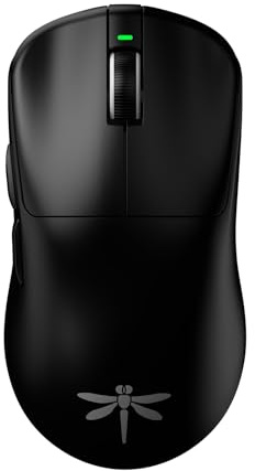 VGN Dragonfly F1 Pro Souris de jeu sans fil ultra légère 49 g, capteur optique 26 K DPI, 6 boutons programmables, batterie 65 heures, qualité esports, noir classique