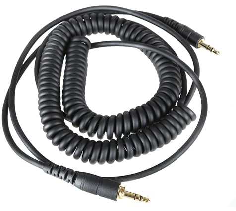 Fame Audio Spiralkabel, 1,5m, Miniklinke 3,5mm Stecker, Hochwertiges Kopfhörerkabel, Langlebig, Zuverlässig