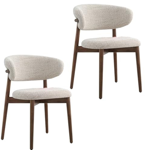SJDUYD Esszimmerstühle aus Massivholz, modernes ergonomisches Esszimmerstuhl-Set, Wohnzimmer-Hotelstühle, Restaurants, Stoffstühle, Softpack-Stühle 2 Pieces