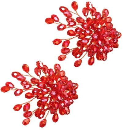 OUNONA 2 Stück Kristall Schuhclips Damen Hochzeitsschmuck Schuh buckles Strass Deko Brautschuhe Abnehmbar Vielseitig für Party Alltag Geschenk