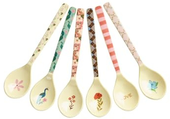RICE Löffel Set Teelöffel Melamin BPA frei - All You Need is Love and... Prints - 6 Stück