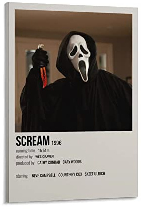 HHYWWD Foto Auf Leinwand Senza Cornice 30 * 50CM Scream 1996 Poster Soggiorno Camera da letto Pittura Opera d'arte