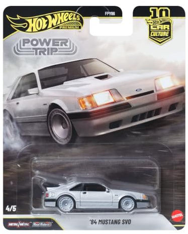 Hot Wheels Premium Car Culture, Fahrzeug 84 Mustang SVO, amerikanischer Sportwagen, Premium-Kollektion, Maßstab 1:64, für Kinder ab 3 Jahren
