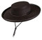 Felt Black Bandit Hat - Adult Fancy Dress Accessory
