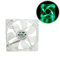 Autolizer Sleeve Bearing 120mm Silent Cooling Fan for Computer PC Cases, CPU Coolers, and Radiators - High Airflow, Quite, and Transparent Clear (Green Quad 4-LEDs) - 2 Years Warranty