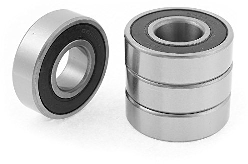 sourcing map 4 Stück 6204RS Gummi geschirmt tiefe Rillenkugellager 20mm x 47mm x 14mm
