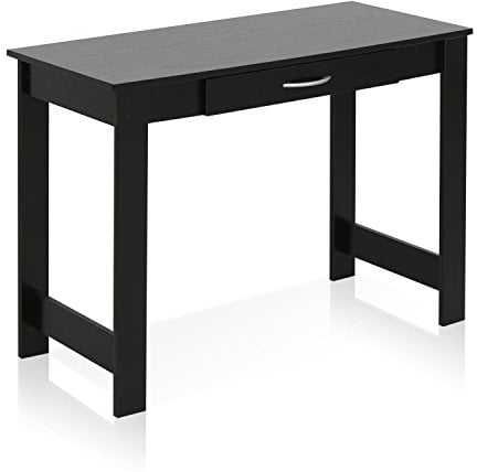 Furinno 15108BKW Computer Desks, Wood, Black, 99.57 (W) x 73.66 (H) x 44.45 (D) cm