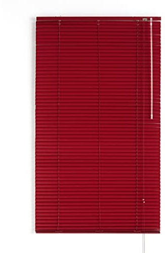 Blindecor 2101 Venezianisches Aluminium mit Streifen, Metall, Rot, 90X180 cm