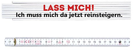 ZOLLSTOCK Spruch LASS MICH Lustig Geschenk Meterstab Metermaß Hobby Handwerker