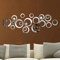 Demiawaking 24Pcs Schöne Abnehmbare 3D DIY Kristall Kreise Aufkleber Spiegel Wandaufkleber fuer Schlafzimmer,Kinderzimmer, Wohnzimmer, Haus Dekor Silber (10)