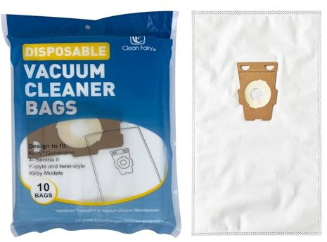 CF Clean Fairy Confezione da 10 sacchetti per aspirapolvere Kirby Avalir, Sentria I, II, G10, G10D, G10E, G10Se, sacchetti di ricambio Kirby per aspirapolvere, parte #204808 204811