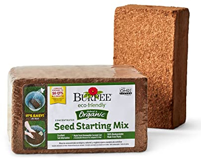 Burpee Organic Coconut Coir Concentrated Seed Starting Mix, 16 Quart