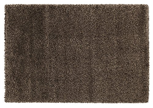 Panorama Shaggy Hochflor-Teppich Hochflor,Langflor, in Dunkelbraun Bettumrandung