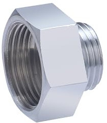 Raccord à Visser Femelle 20x27 (3/4) - Mâle 15x21 (1/2) Réduit Chromé NOYON & THIEBAULT