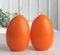 CandleCorner Eikerzen 2er-Set Eikerze, mittel, Größe 2, ca. 9 x 6 cm, Mandarin-orange