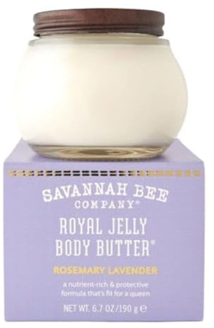 Savannah Bee Company Royal Jelly Body Butter, Rosemary Lavender, 6.7 oz