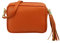 SH Leder Echtleder Umhängetasche mittel kleine Tasche Abendtasche Clutch Crossbody Bag Messenger Handtasche mit Reißverschluss 21x15cm Chiara G209 (Orange)