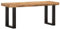 vidaXL Raues Mangoholz Massiv Sitzbank 110cm Industriestil Bank Flurbank Holzbank Massivholzbank Esszimmerbank Küchenbank Essbank Stahl