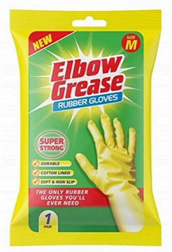 Elbow Grease 3 X Household Medium Rubber Gloves