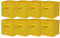 BonChoice Foldable Storage Cubes Boxes with Handle Pack of 8 for Home Organization, Fabric Wardrobe Storage Box Organizer Basket Bins for Clothes Beddings Toys Towels, Collapsible & Durable Yellow