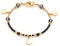 JEWELS BY LEONARDO Armband Clip & Mix Cesira • Arm-Kette aus goldfarbenem Edelstahl • facettierte Glaskristall-Perlen und Münzanhänger • 18,5 cm Länge • besonderes Schmuck Geschenk für Frauen • 018305