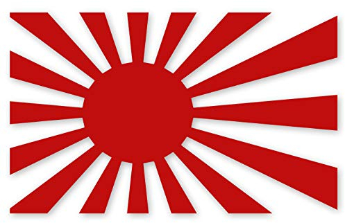 Aufkleber Rising Sun Kyokujitsuki Sonne Japan Flagge rot Auto Sticker Witterungs- und UV-beständig