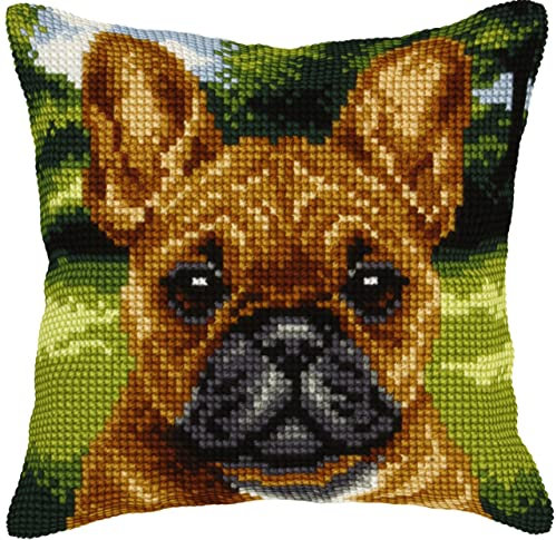 Orchidea - Kreuzstichkissenpackung - Hund - Bedruckte Stramin - 4.5 Count - Für Erwachsene - 30.9538