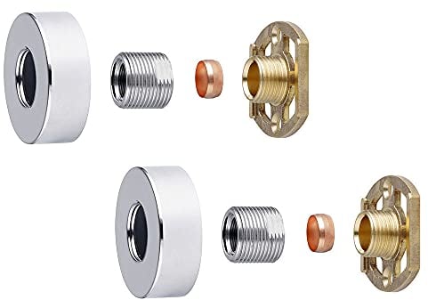 Excel Home Easy Shower Mounting Systems for Strong Shower Valve Connections and Leak Free installations (Circle Exposed Plate)