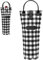 OPUX Wine Bag Single Bottle Carrier Tote, Insulated Travel Wine Cooler, Thermal Padded Portable One Bottle Holder, White, Black, 750ML, 7.5E+2 milliliters