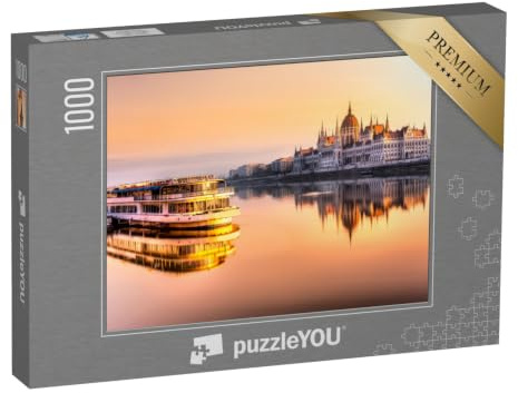 puzzleYOU: Puzzle 1000 Teile „Blick auf das Budapester Parlament bei Sonnenaufgang, Ungarn“ – aus der Puzzle-Kollektion Donau, Budapest
