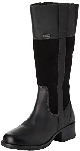 Hush Puppies Samara, Stivali ad Altezza Ginocchio Donna, Nero, 38 EU