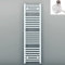 Myhomeware 400mm Wide White Electric Bathroom Heated Towel Rail Thermostatic Warmer Radiator Precise Control (400 x 1200 mm (BTU: 1775))