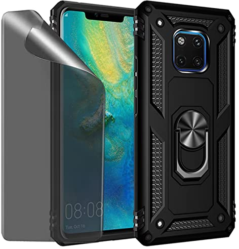 CLYDITE Hülle für Huawei Mate 20 Pro Hülle Schwarz handyHülle mit Anti-Spähen Privatsphäre Schützen Folie Blickschutzfolie