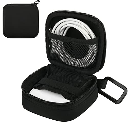 Travel Carrying Charger Storage Case: Small Electronic Organizer Bag Compatible with MacBook MagSafe Power Adapter, Portable Pouch for Laptop Accessories, USB Drives, Gadgets, Tech Gear