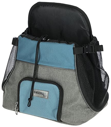 Kerbl Pet Fronttragetasche Vacation 31x24x38cm, grau/blau