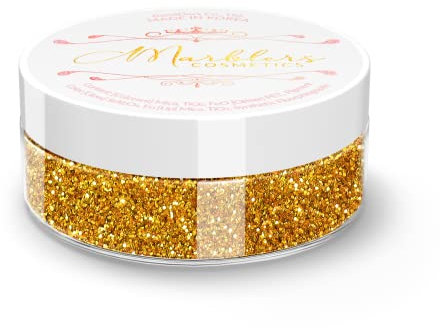 MARBLERS Cosmetic Grade Fine Twinkle Glitter [Honey Gold] 0.18oz (5g) | Non-Toxic | Vegan | Cruelty-Free | Eyeshadow, Nail Polish, Nail Art | Festival, Rave & Party Makeup | Body & Face