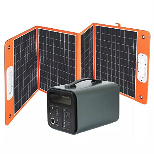 100W Panneau Solaire Portable Centrale 1100Wh/1200W Batterie Solaire De Secours pour Camping en Plein Air RV Panne De Courant Hors Réseau d'urgence À Domicile