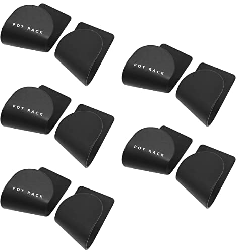 VOANZO Wandhalterung Topfdeckelständer 5 Paar Kunststoff Topfdeckelhalter Selbstklebend Topfdeckel Aufbewahrung Organizer für Zuhause Küche Schwarz