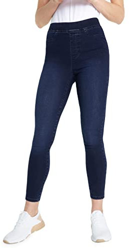 CityComfort Jeggings Donna Leggins Skinny Jeans Modellanti Elasticizzati a Vita Alta Slim Jeggings con Tasche Taglie Forti 36-48 (Indaco, 36-38 EU)