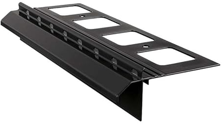 Renoplast® Aluminium Traufprofil K20R 200cm Graphit | Fertigstellung von Terrassen und Balkonen | Harzböden | Wasser ablaufsysteme Winkelprofil | Korrosionsschutz Balkonprofile