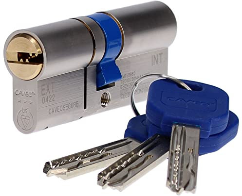 Caveo CV50004 TS007 3 Double Euro Dimple Cylinder, Dual Finish