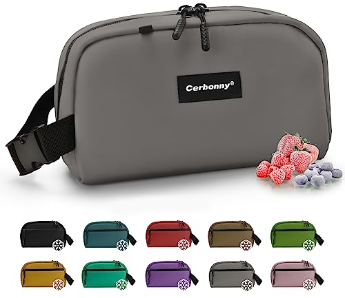 Small Cooler Bag Freezable Lunch Bag for Work School Travel,Small Lunch Bag,Small Insulated Bag For Kids/Adults,Freezer Lunch Bags,Mini Lunch Bag Fit For Yogurt,Suit for 3+(grey)