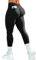 TZLDN V-Back Sport Leggings Damen Scrunch Leggins High Waist Bauchweg Sporthose Po Push Up Yoga Hosen Laufhosen V-Taschen - Schwarz M