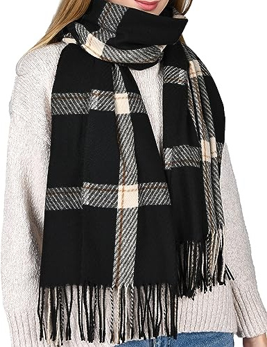 FURTALK Scarf for Women Winter Pashmina Shawls and Wraps Soft Warm Oversized Tartan Ladies Scarf Cashmere Feel Blanket