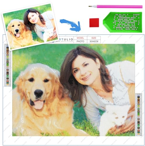 ARTULIO 5D Diamond Painting Eigenes Foto - 40x30 cm – Diamond Painting Selbst Erstellen