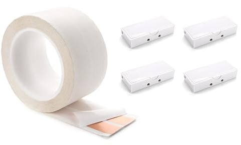 Sewell Ghost Wire 2.0, Super Flat Adhesive Speaker Wire Kit with 4 Terminal Blocks, 16 AWG, 2 Conductor, 25 ft. Spool, White
