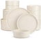 vancasso Venus 24 Piece Stoneware Matte Dinner Set with 8 Dinner Plates 10.5, Dessert Plates 8, Bowls 720ml, Modern Style