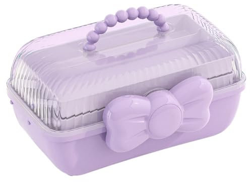 Dojimayisc Storage Boxes for Children'S Hair Accessories Necklaces Headbands Hairpins and Bows Foldable Desktop Dustproof Storage Reusable B