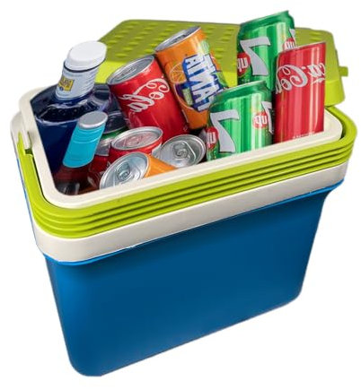 Paluplus Frigorifero Termico Portatile da 22,5 Litri, Misura 37,8x25,5x38 cm, Contenitore con Coperchio per Tavolette Ghiaccio, Conservazione degli Alimenti, per picnic, campeggio -877